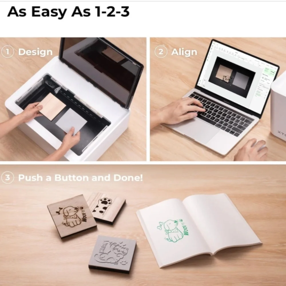 xTool M1 10W Laser Engraver Cutting Machine, Rotary Attachment-Air Assist. USA - Picture 11 of 11